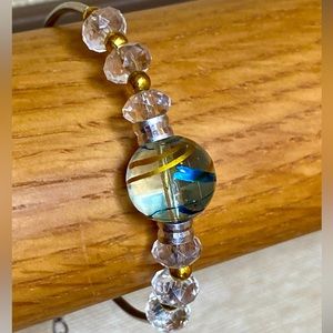 Beautiful glass bead adjustable bracelet